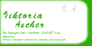 viktoria ascher business card